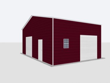 Keen's Buildings, 30x30x14 Metal Garage/Workshop Installed, KBG-1G303014-1D1W