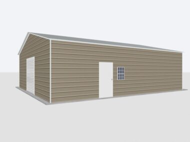 Keen's Buildings, 20x25x8 Metal Garage, KBG-1G202508-1D1W