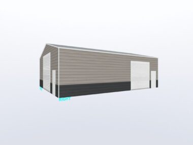 Keen's Buildings, 30x40x12 Metal Garage/Workshop Installed, KBG-2G304012-2D2W
