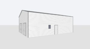 30x20x18 2-Car Metal Garage