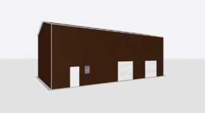 30x45x16 2-Car Metal Garage