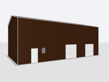 Keen's Buildings, 30x45x16 2-Car Metal Garage, KBG-2G304516-1D1W