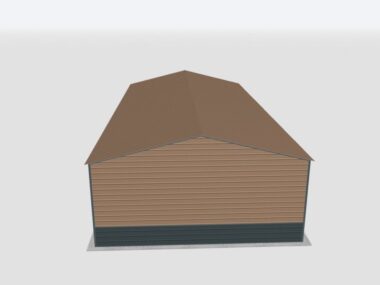 Keen's Buildings, 28x60x12 2-Car Metal Garage, KBG-2G286012-1D1W