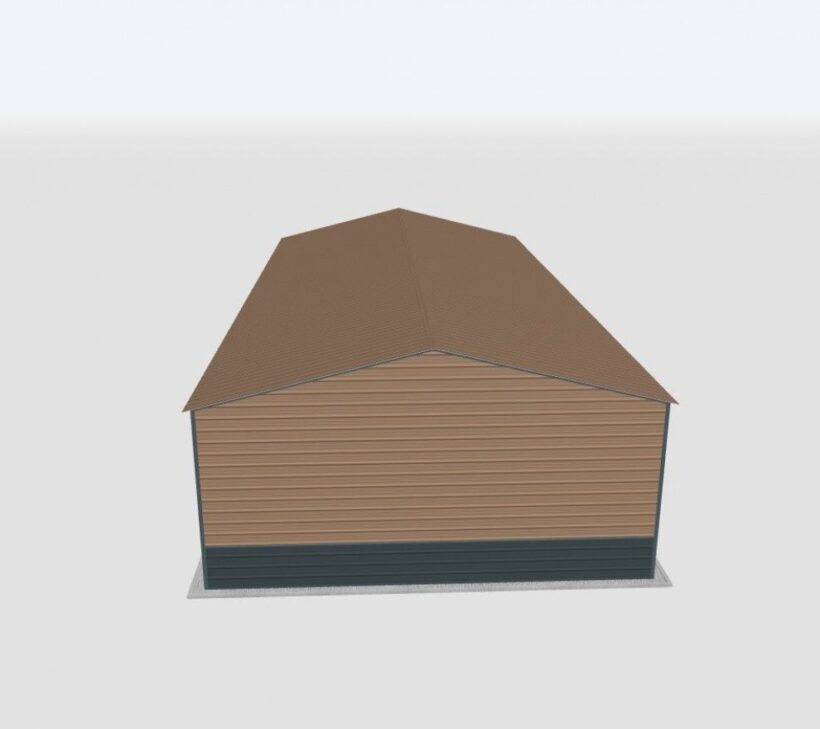 Keen'S Buildings, 28X60X18 2-Car Metal Garage, Kbg-2G286018-1D1W