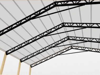 Keen's Buildings, 34' x 40' x 12' Open Pole Barn Installed, KPB-344012-OP