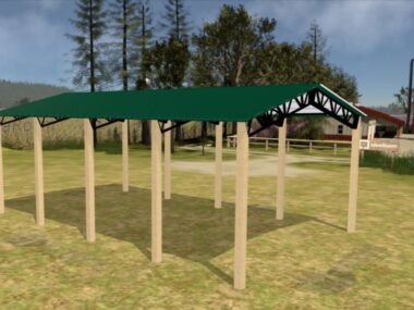 Keen's Buildings, 24' x 40' x 12' Open Pole Barn Installed, KPB-244012-OP