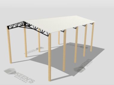 Keen's Buildings, 24' x 30' x 20' Open Pole Barn Installed, KPB-243020-OP