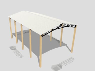 Keen's Buildings, 24' x 30' x 20' Open Pole Barn Installed, KPB-243020-OP