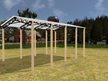 Keen's Buildings, 24' x 30' x 20' Open Pole Barn Installed, KPB-243020-OP