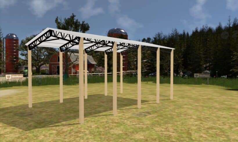 Keen'S Buildings, 24' X 30' X 16' Open Pole Barn Installed, Kpb-243016-Op
