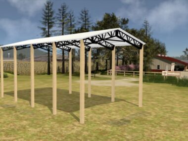 Keen's Buildings, 24' x 30' x 20' Open Pole Barn Installed, KPB-243020-OP