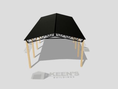 Keen's Buildings, 24' x 50' x 14' Open Pole Barn Installed, KPB-245014-OP