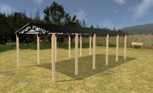 24' x 50' x 14' Open Pole Barn Installed