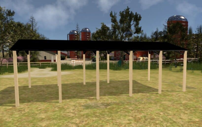 Keen'S Buildings, 24' X 50' X 12' Open Pole Barn Installed, Kpb-245012-Op