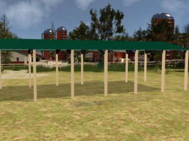 Keen's Buildings, 24' x 60' x 12' Open Pole Barn Installed, KPB-246012-OP