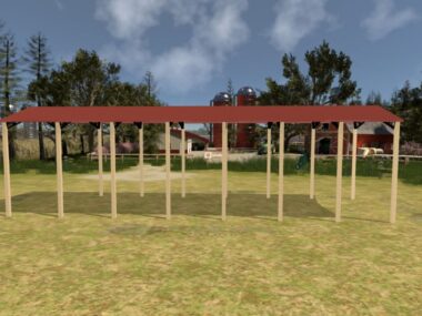 Keen's Buildings, 24' x 70' x 16' Open Pole Barn Installed, KPB-247016-OP