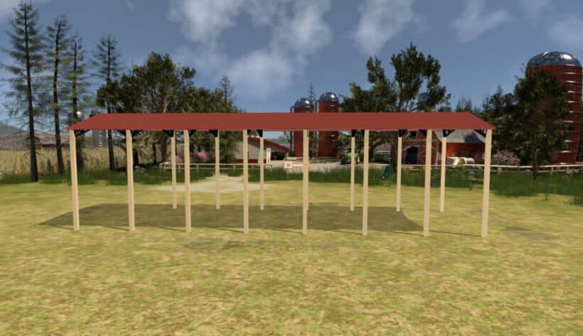 Keen'S Buildings, 24' X 70' X 16' Open Pole Barn Installed, Kpb-247016-Op