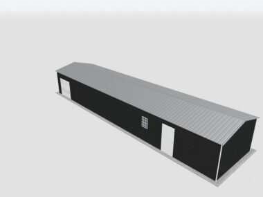 Keen's Buildings, 14x60x8 Metal Garage/Workshop Installed, KBG-1G146008-1D1W