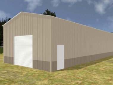 Keen's Buildings, 24' x 100' x 16' Enclosed Pole Barn Installed, KPB-2410016-EN