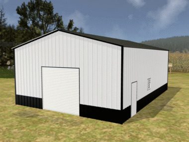 Keen's Buildings, 28' x 50' x 20' Enclosed Pole Barn Installed, KPB-285020-EN