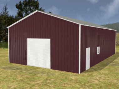 Keen's Buildings, 30' x 40' x 12' Enclosed Pole Barn Installed, KPB-304012-EN