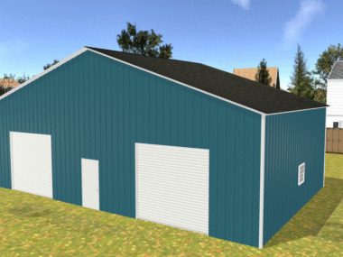 Keen's Buildings, 50' x 30' x 12' Enclosed Pole Barn Installed, KPB-503012-EN