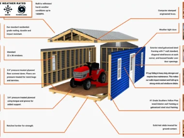 Keen's Buildings, Side Gable Sheds, KBS-SIDEGABLE-1D2W