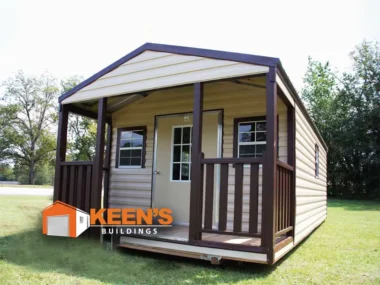 Keen's Buildings, Gable Sheds with Porch, KBS-AFRMSHPOR-1D2W