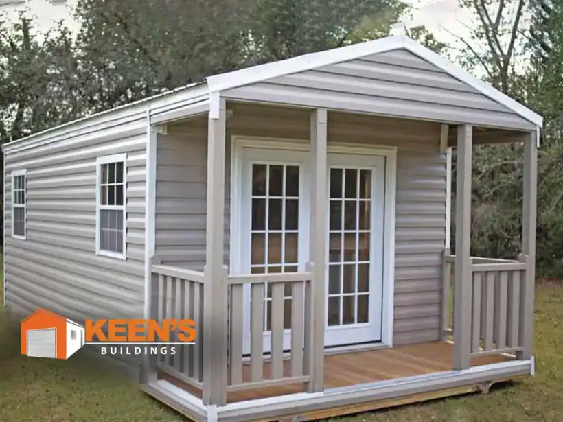 Keen'S Buildings, Gable Sheds With Porch, Kbs-Afrmshpor-1D2W