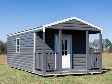 Keen's Buildings, Gable Sheds with Porch, KBS-AFRMSHPOR-1D2W