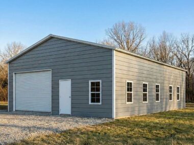 Keen's Buildings, 40x60 Steel Garage Workshop, KBG-1G406012-1D6W