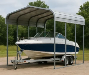 Carports: What Size &Amp; Other Features That You Need To Know Before You Buy Motorboat Under Carport