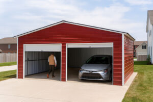CompactPro 20x20 Metal Garage (Small 2-Car Garage)