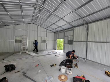 Keen's Buildings, Keen's UrbanElite 24x30 Metal Garage (2-Car Garage + Storage or Workshop space), 720 sqft, KBG-3G243000-...