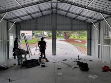 Keen's Buildings, Keen's UrbanElite 24x30 Metal Garage (2-Car Garage + Storage or Workshop space), 720 sqft, KBG-3G243000-...