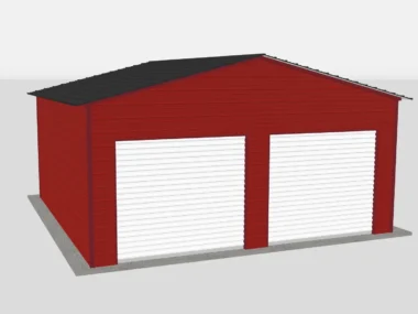 Keen's Buildings, CompactPro 20x20 Metal Garage (Small 2-Car Garage), KBG-202000-2G0D0W