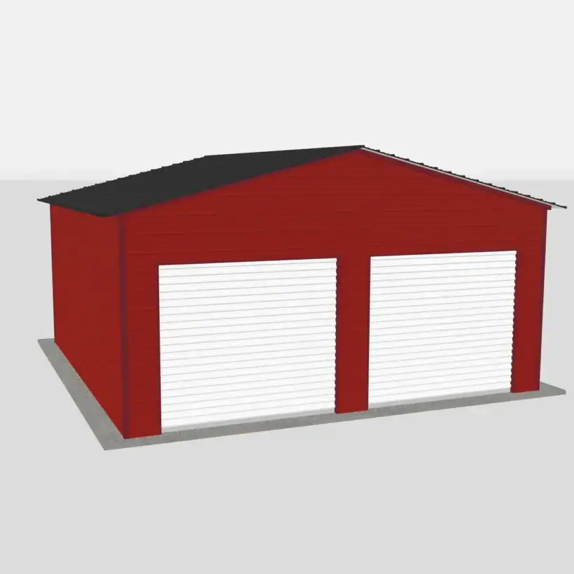 Keen'S Buildings, Compactpro 20X20 Metal Garage (Small 2-Car Garage), Kbg-202000-2G0D0W