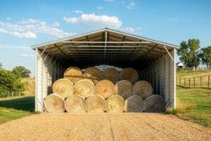 30x100 Metal Hay Barn