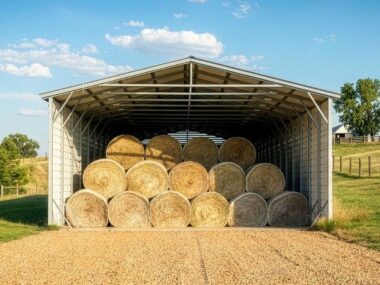 Keen's Buildings, 30x100 Metal Hay Barn, KBB-3010014-OFR