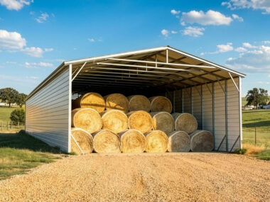 Keen's Buildings, 30x100 Metal Hay Barn, KBB-3010014-OFR