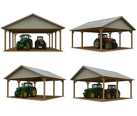 Open Pole Barn Usage Illustration