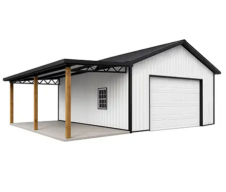 Pole Barn with Lean-to