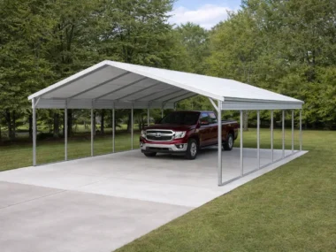 22x30 Carport with a Truck parked underneath
