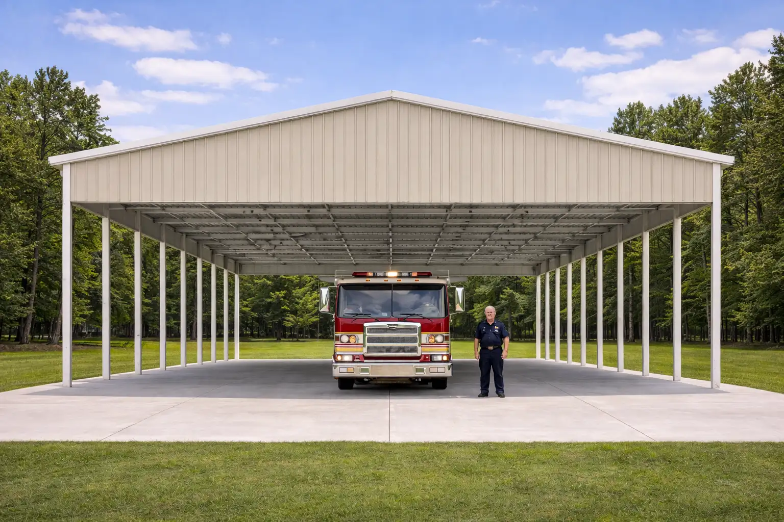 50X50 Carport Keen'S Buildings, 50X50 Carport, Kbc-505000-Opn