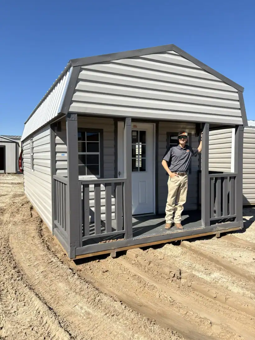 Keen'S Buildings, 12X24 Cabin/Barn With Porch - Clearance Shed, Clsh-1224Gmp-1D4W