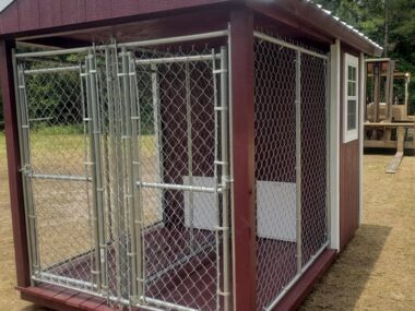 7x10 Dog Kennel - 2 Bay Double Run Kennel