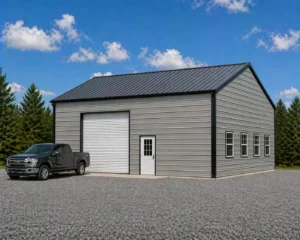40x35 Metal Building - Wide Garage & Small Shop