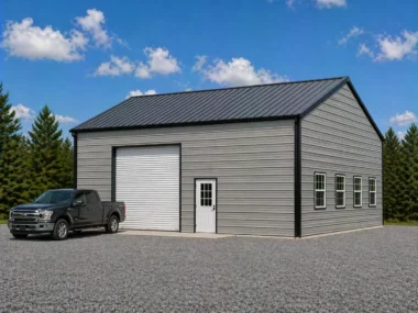40x35 Metal Building - Wide Garage & Small Shop