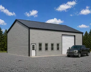 40x45 Metal Building - Workshop Garage with Work Bay