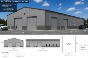 80x100 Metal Building - Distribution Warehouse